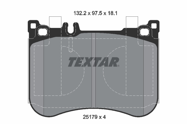 TEXTAR TEX 2517901 Fékbetét készlet, tárcsafék