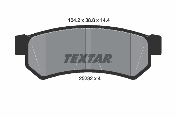 TEXTAR 2523201 Fékbetét készlet, tárcsafék