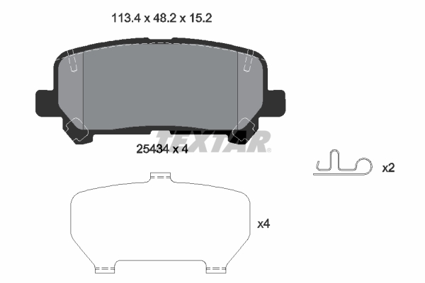 TEXTAR 2543401 f?kbet?tk?szlet, t?rcsaf?k