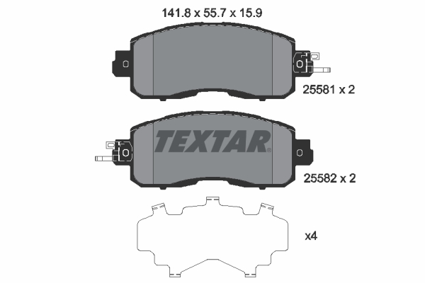 TEXTAR 2558101 F?KBET?T K?SZLET, T?RCSAF?K