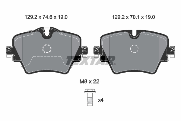 TEXTAR 2561705 KLOCKI HAM. BMW P. 5/X3/X4 1,6-3,0 16-