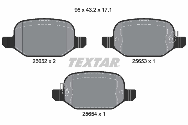 TEXTAR 2565201 Fékbetét készlet, tárcsafék