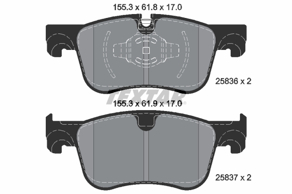 TEXTAR TEX 2583601 Fékbetét készlet, tárcsafék