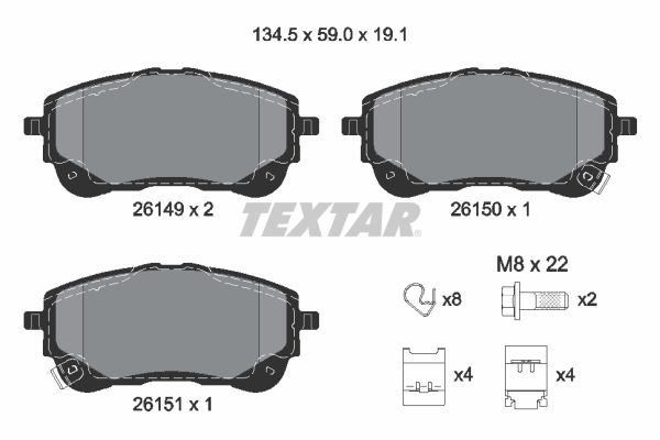 TEXTAR 259 866 Alkatrész