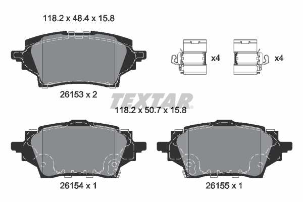 TEXTAR 2615301TX 2615301TX SET PLACUTE FRANA TEXTAR