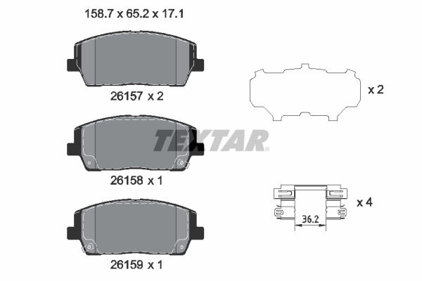 TEXTAR 260 267 2615701 Alkatrész