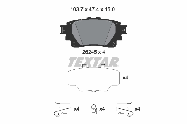 TEXTAR 2624501 fékbetétkészlet, tárcsafék