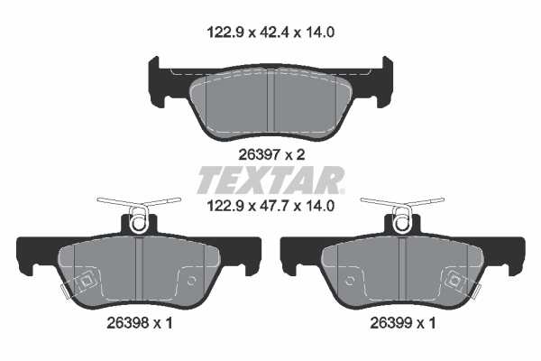 TEXTAR 2639701 fékbetétkészlet, tárcsafék