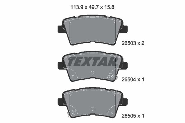 TEXTAR 2650301 fékbetétkészlet, tárcsafék