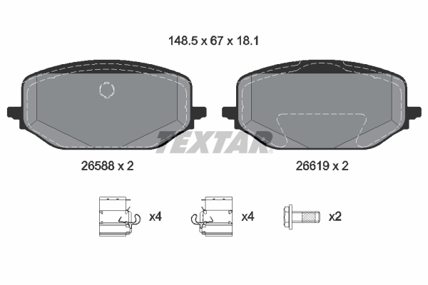 TEXTAR 490916 2658801 DISK PL CITROEN 2658801  PR.C5 X,C5 AIRCROSS,ASTRA L 20,P-308 III->ZA DISK 304MM