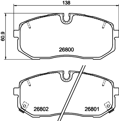 TEXTAR 2680001 KLOCKI HAM. HYUNDAI P. I20 1,6 T-GDI 20-