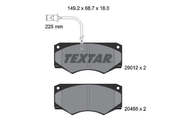 TEXTAR 2901201 Fékbetét készlet, tárcsafék