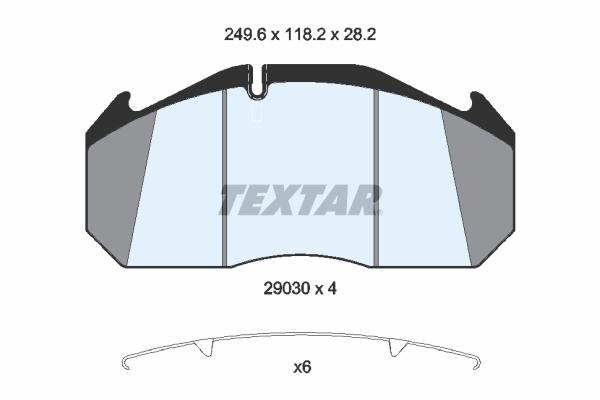 TEXTAR 2903009TX Fékbetét készlet, tárcsafék