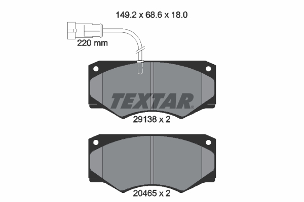 TEXTAR 2913801 Fékbetét készlet, tárcsafék