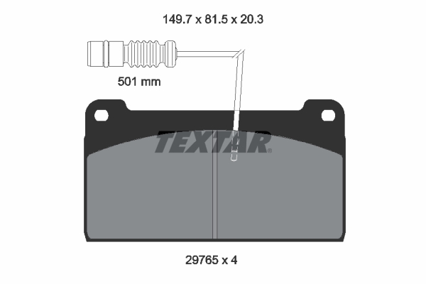 TEXTAR 2976502 TEX Fékbetét készlet, tárcsafék