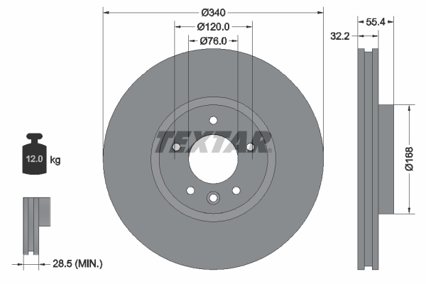 TEXTAR 258 972 Alkatrész 92230305