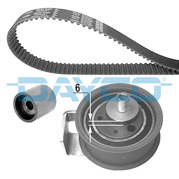 DAYCO KTB404 Vezérlés készlet, fogasszíj szett, (szíj+görgők)