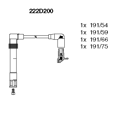 BREMI BRE222D200 Gyújtókábel készlet, gyertyakábel szett