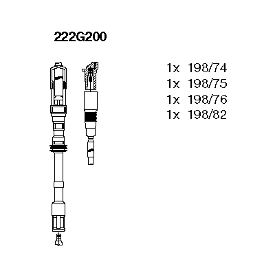 BREMI 222G200BREM Gyújtókábel készlet, gyertyakábel szett