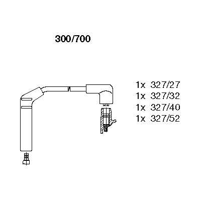 BREMI 300/700BREM Gyújtókábel készlet, gyertyakábel szett