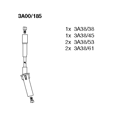 BREMI 532 517 3A00/185 - Gyújtókábel készlet, gyertyakábel szett