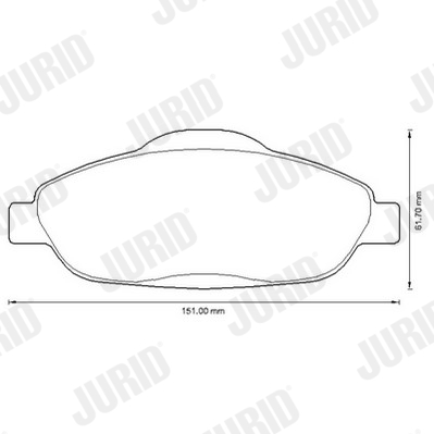 JURID 1004039993 573241J JRD - Fékbetét készlet, tárcsafék