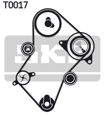 SKF VKMC 03241-2 Vezérlés készlet, fogasszíj szett (szíj+görgők+vízpumpa)