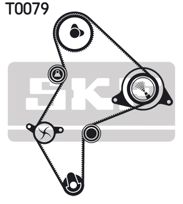 SKF VKMC03251 Vezérlés készlet, fogasszíj szett (szíj+görgők+víz