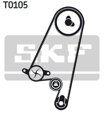 SKF VKMA 05402 Vezérlés készlet, fogasszíj szett, (szíj+görgők)