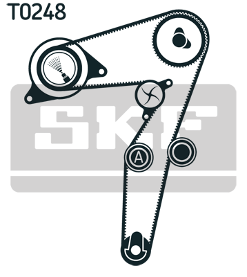 SKF VKMC 02193-2 Vezérlés készlet, fogasszíj szett (szíj+görgők+vízpumpa)