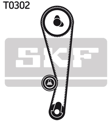 SKF VKMA 91006 Vezérlés készlet, fogasszíj szett, (szíj+görgők)