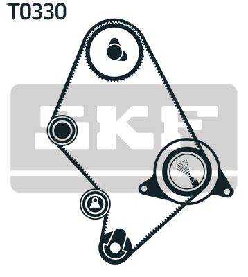 SKF VKMA 91124 Vezérlés készlet, fogasszíj szett, (szíj+görgők)