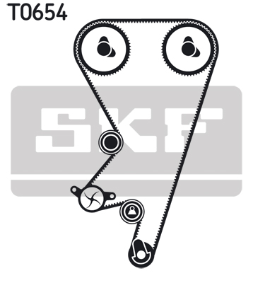 SKF VKMA05202 Vezérlés készlet, fogasszíj szett, (szíj+görgők)