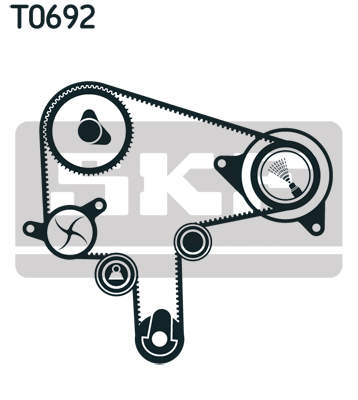 SKF VKMC 94920-1 Vezérlés készlet, fogasszíj szett (szíj+görgők+vízpumpa)