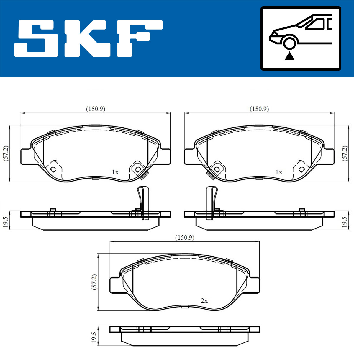 SKF SKFVKBP80322A Fékbetét