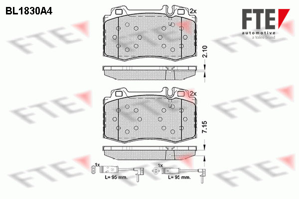 FTE FTE BL1830A4 FÉKBETÉT 1020202