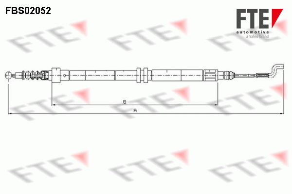 FTE FBS02052 FTE Kézifék bowden, kézifék kötél