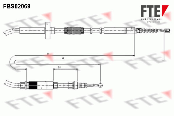 FTE 1003550983 9250070 FTE - huzal, rögzítőfék