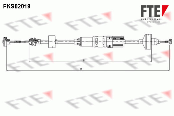 FTE FKS02019FTE Kuplungkötél, kuplungbowden