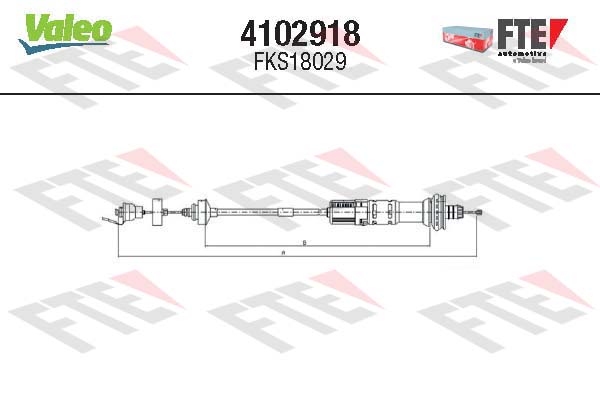 FTE 4102918 FTE Kuplungkötél, kuplungbowden