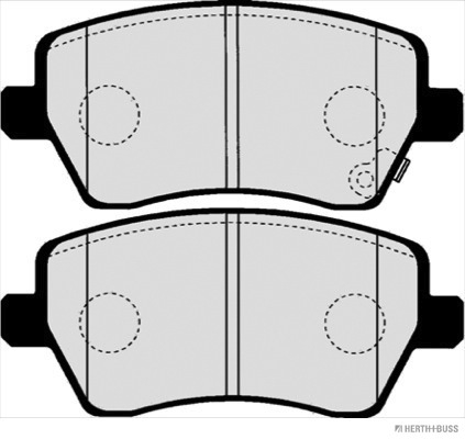 HERTH+BUSS JAKOPARTS 1001440274 J3608025HB - Fékbetét készlet, tárcsafék