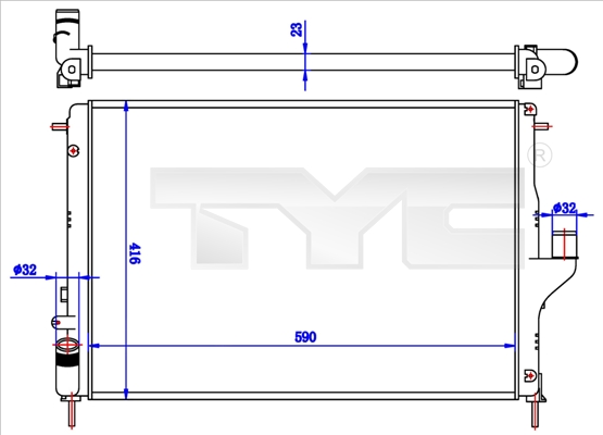 TYC 618 678 728-0056-R - Vízhűtő