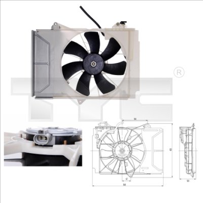 TYC 83662 836-0011 - Ventilátor, hűtőventilátor, ventilátor motor hűtőrendszerhez