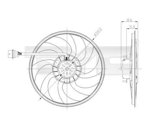 TYC 131217 837-0037 - Ventilátor, hűtőventilátor, ventilátor motor hűtőrendszerhez