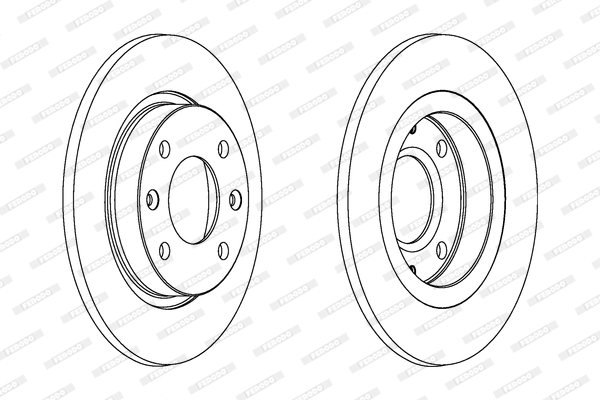 FERODO DDF059C-SET Féktárcsa (Ár 2db-ra, készlet)