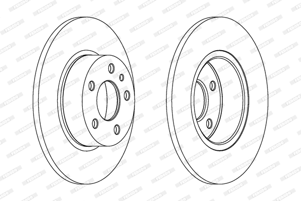 FERODO DDF067C-SET Féktárcsa (Ár 2db-ra, készlet)