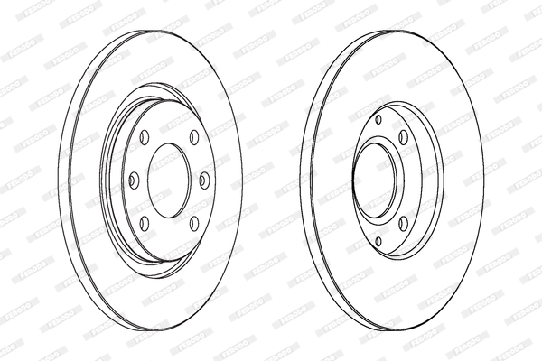 FERODO 1001388632 DDF1000C-SET - féktárcsa