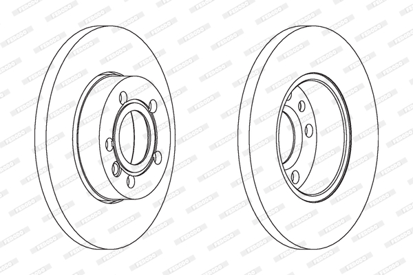 FERODO 1001388981 DDF1011C-SET - féktárcsa