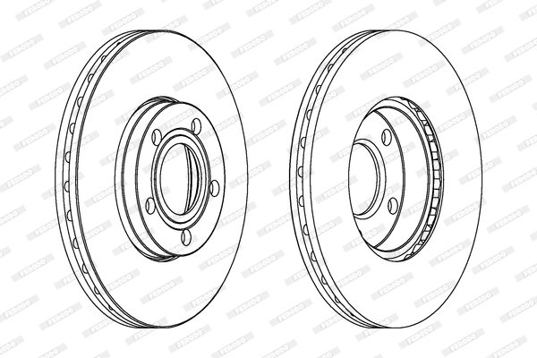 FERODO 1001388634 DDF1014C-SET - féktárcsa