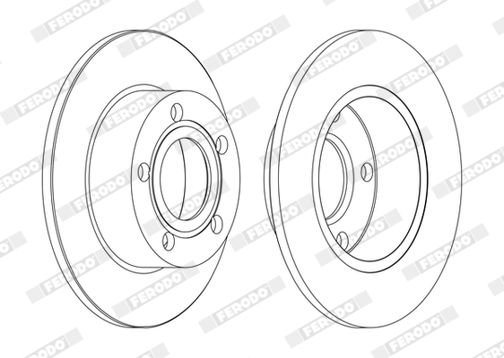 FERODO 1001388835 DDF1033C-SET - féktárcsa